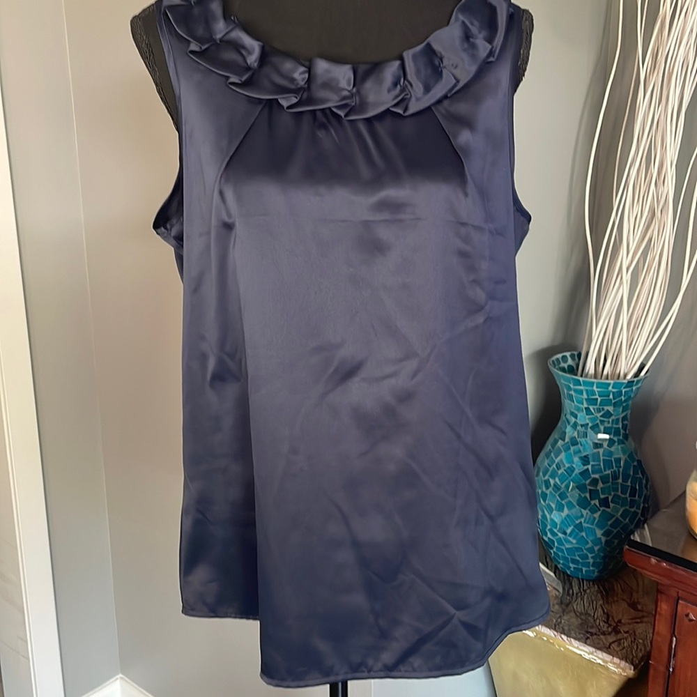 Banana Republic Navy Sleeveless Blouse